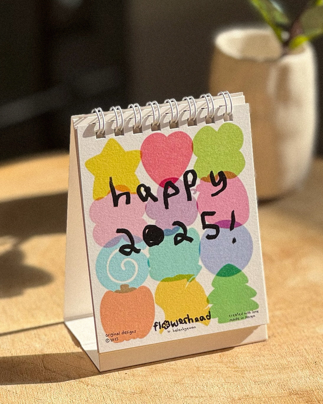 a cute & colourful desk calendar - 2025 edition