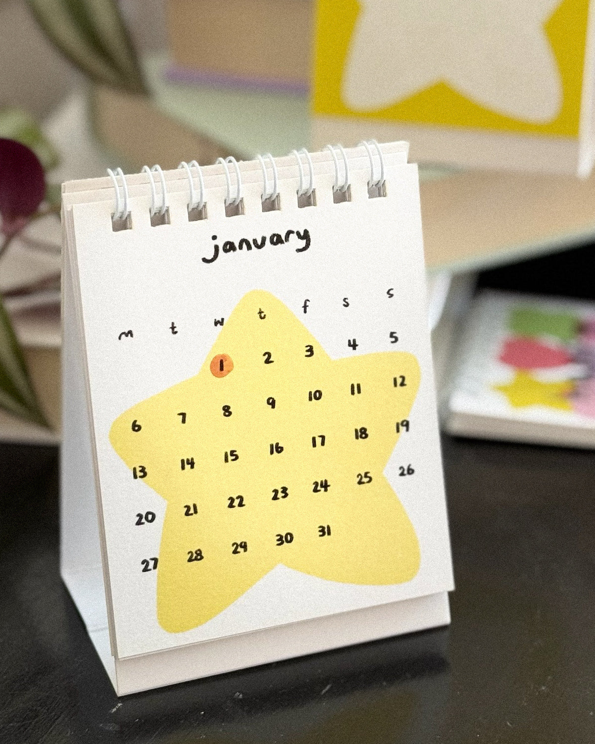 a cute & colourful desk calendar - 2025 edition