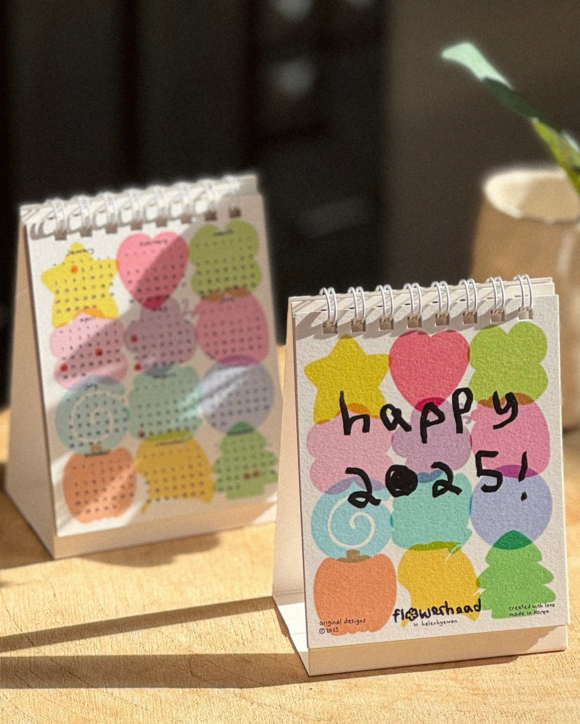 a cute & colourful desk calendar - 2025 edition