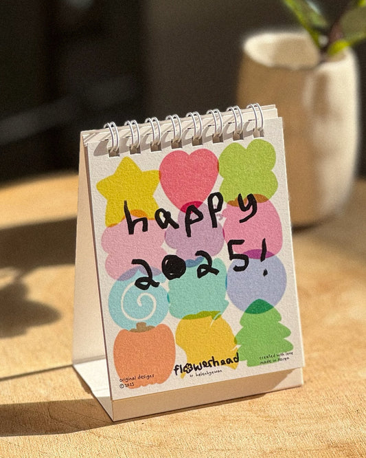 a cute & colourful desk calendar - 2025 edition