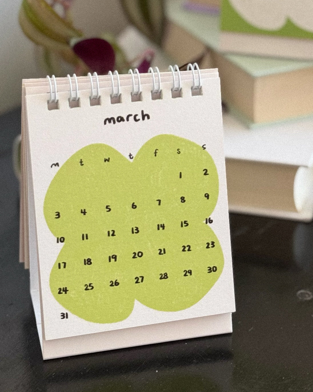 a cute & colourful desk calendar - 2025 edition